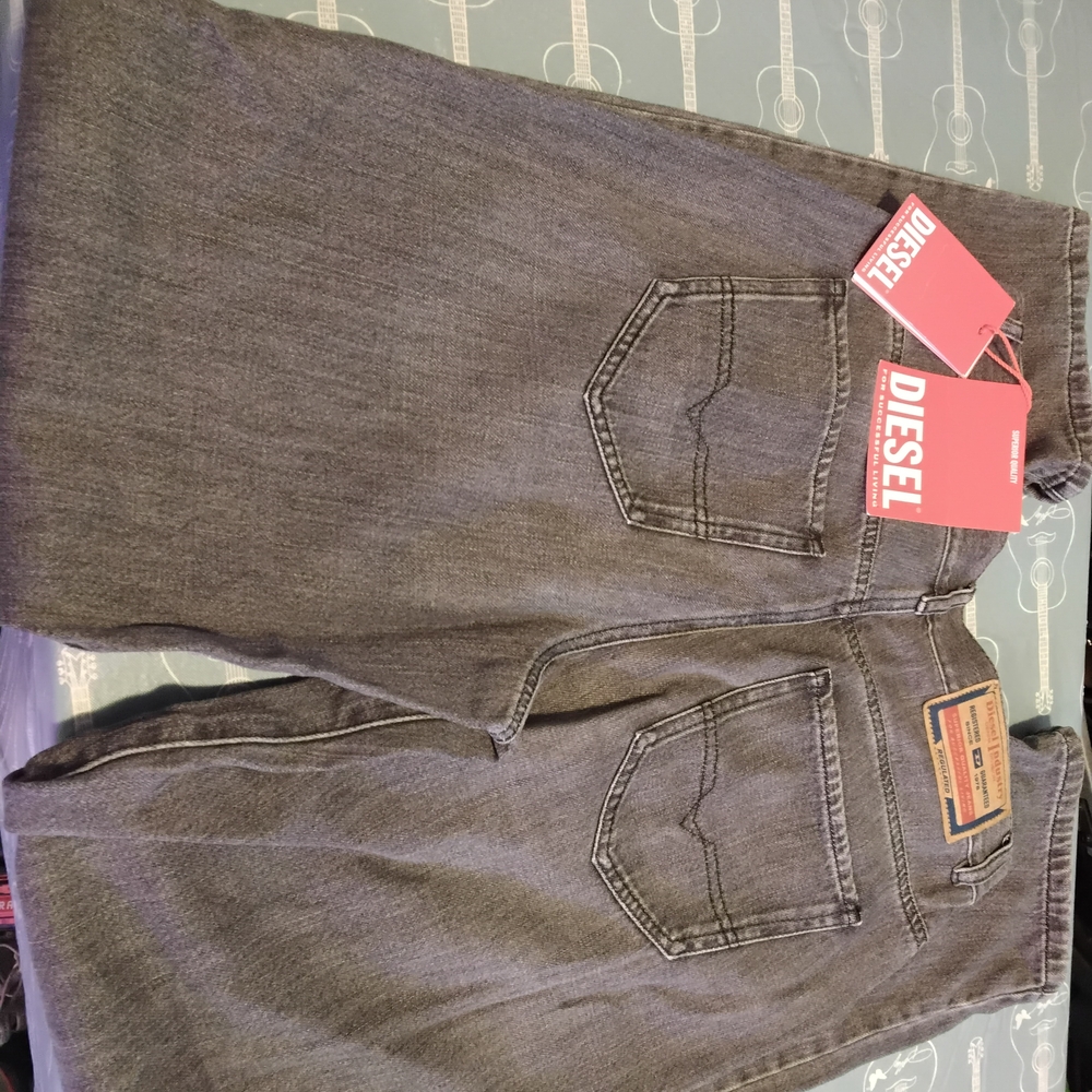 Diesel Slim Straight Jeans - Charcoal